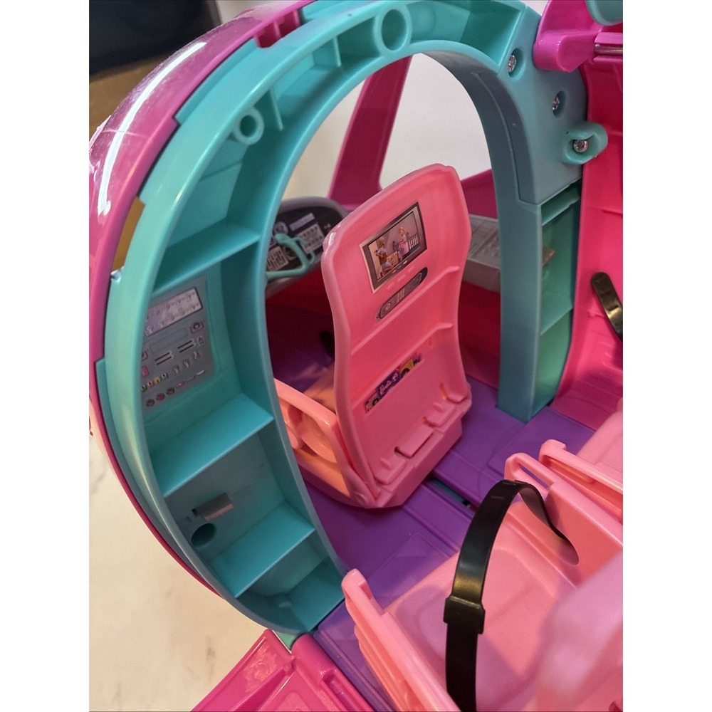 Barbie Pink Jet Airplane Playset – Opens into Cabin w/Seats & Cockpit - Picture 9 of 12